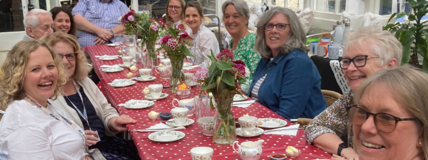 Our volunteers celebrating with an afternoon tea