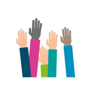 Icons of raised hands