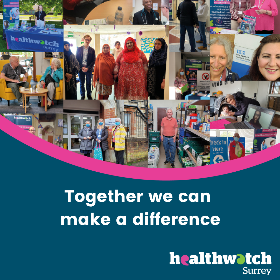 A compilation of photos from our engagement sessions with the wording 'Together we can make a difference' underneath