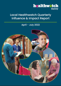 Front page of our report