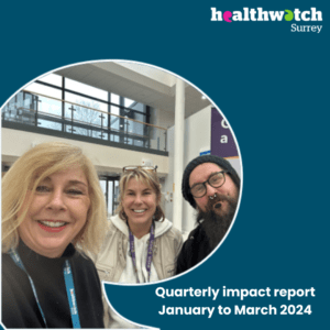 Front page of the quarterly impact report showing a photo from an engagement.